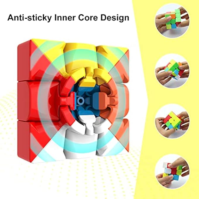 MAGIC CUBE, 3X3X3 SPEED MAGIC CUBE EASY TURNING 3D PUZZLE CUBE GAMES TOY STOCKING FILLERS FOR KIDS - Image 4